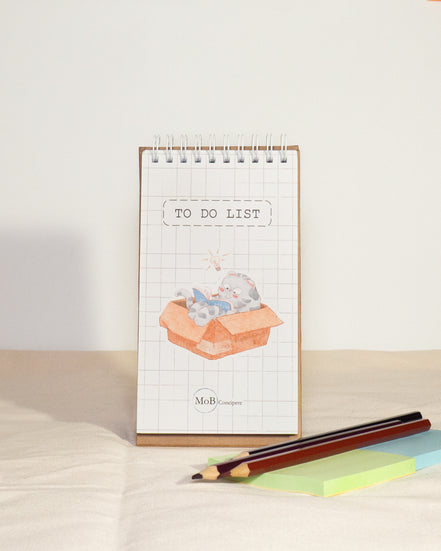 To-do-list with Lazy Cat Illustration