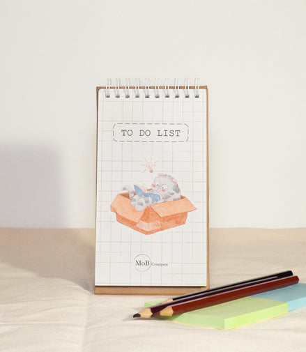 To-do-list with Lazy Cat Illustration