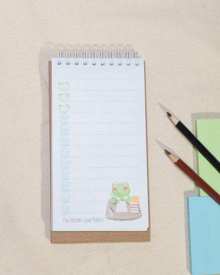 To-do-list with Green Frog Illustration
