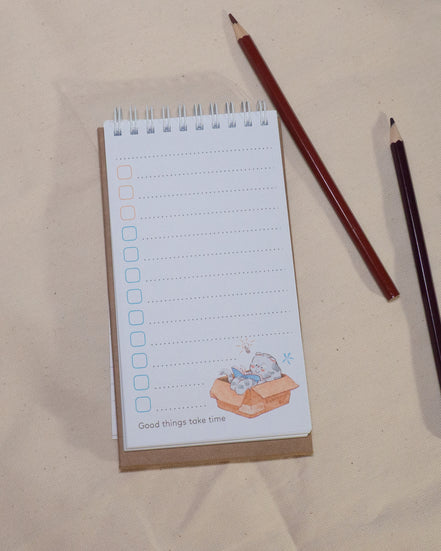To-do-list with Lazy Cat Illustration